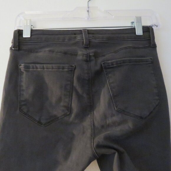 L'AGENCE High-Rise Margot Skinny Jeans in Zinc Destruct Distressed - Size 25 - Picture 13 of 16